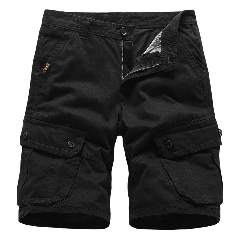Men's Loose Cotton Cargo Capris