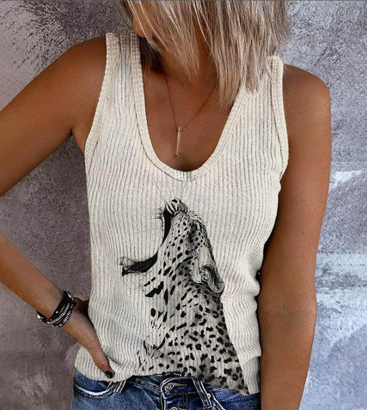 Hot Stamped Sleeveless Top