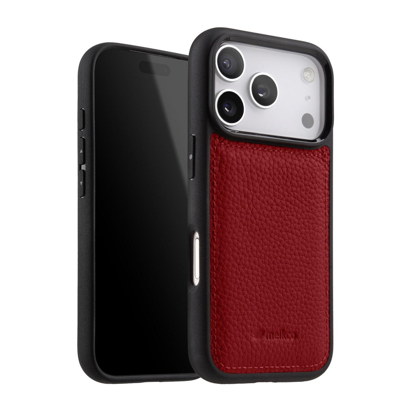 Melkco Leather Case for iPhone 17 Pro Max, Full Coverage Genuine Leather, iPhone 16 Pro, iPhone 15 Pro with Skin Design, iPhone 14 Fashionable Cover