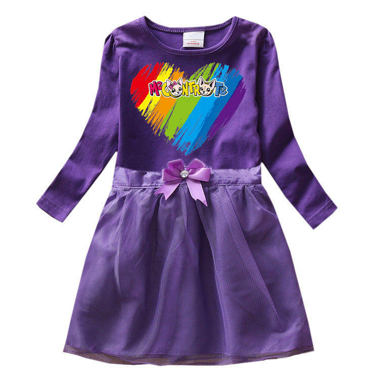 Children's cartoon cotton dress