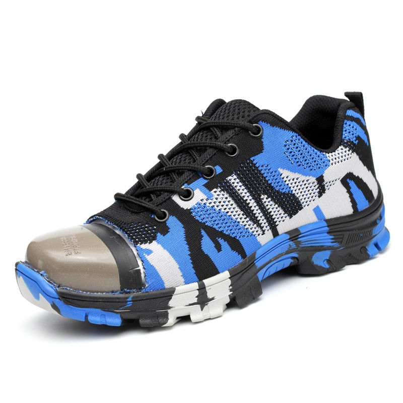 Steel Toe Safety Boots Outdoor Breathable Safety Shoes For Men Puncture-Proof Workers Sneakers