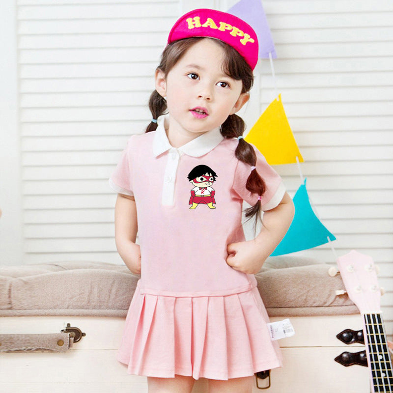 Cartoon children's dress for girls