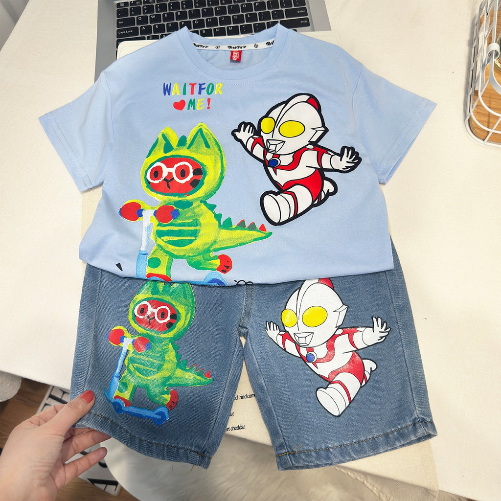 Style Boys' Cool Short Sleeve Children's Two-Piece Set