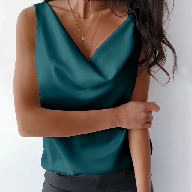 Satin Cowl Neck Camisole