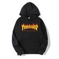 THRASHER Printed Unisex Fleece Hoodie Couple's Streetwear Casual Sweatshirt