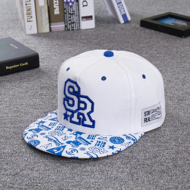 SR Embroidered Flat Brim Cap