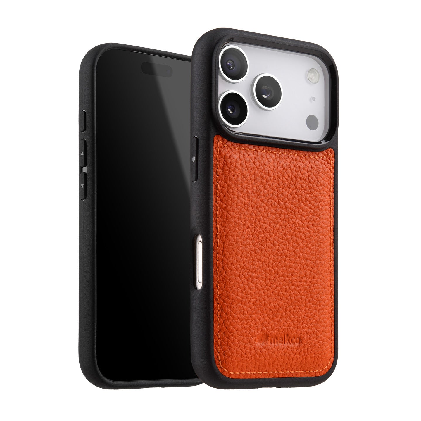 Melkco Leather Case for iPhone 17 Pro Max, Full Coverage Genuine Leather, iPhone 16 Pro, iPhone 15 Pro with Skin Design, iPhone 14 Fashionable Cover