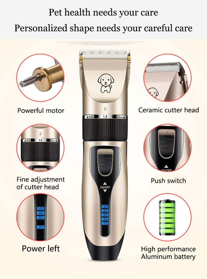 Rechargeable Low-Noise Pet Clipper