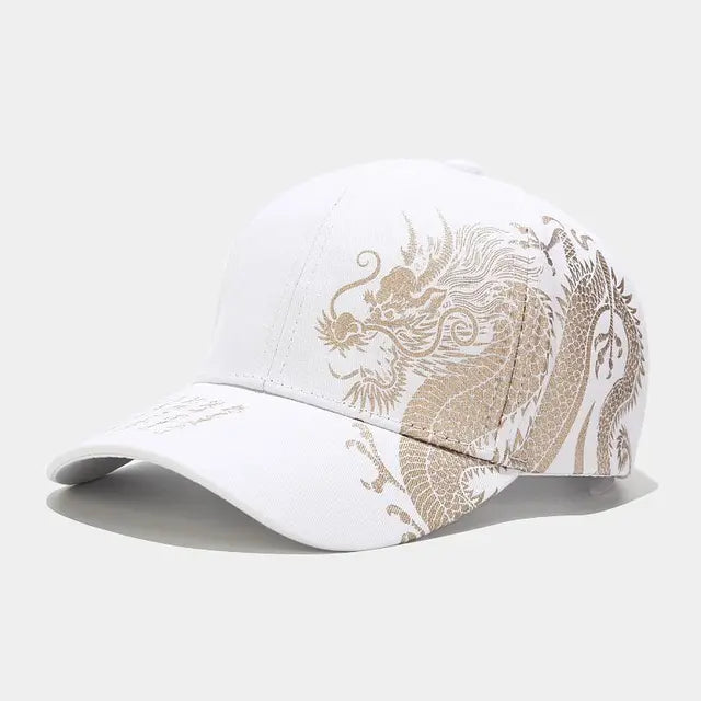 Chinese Dragon Print Baseball Cap