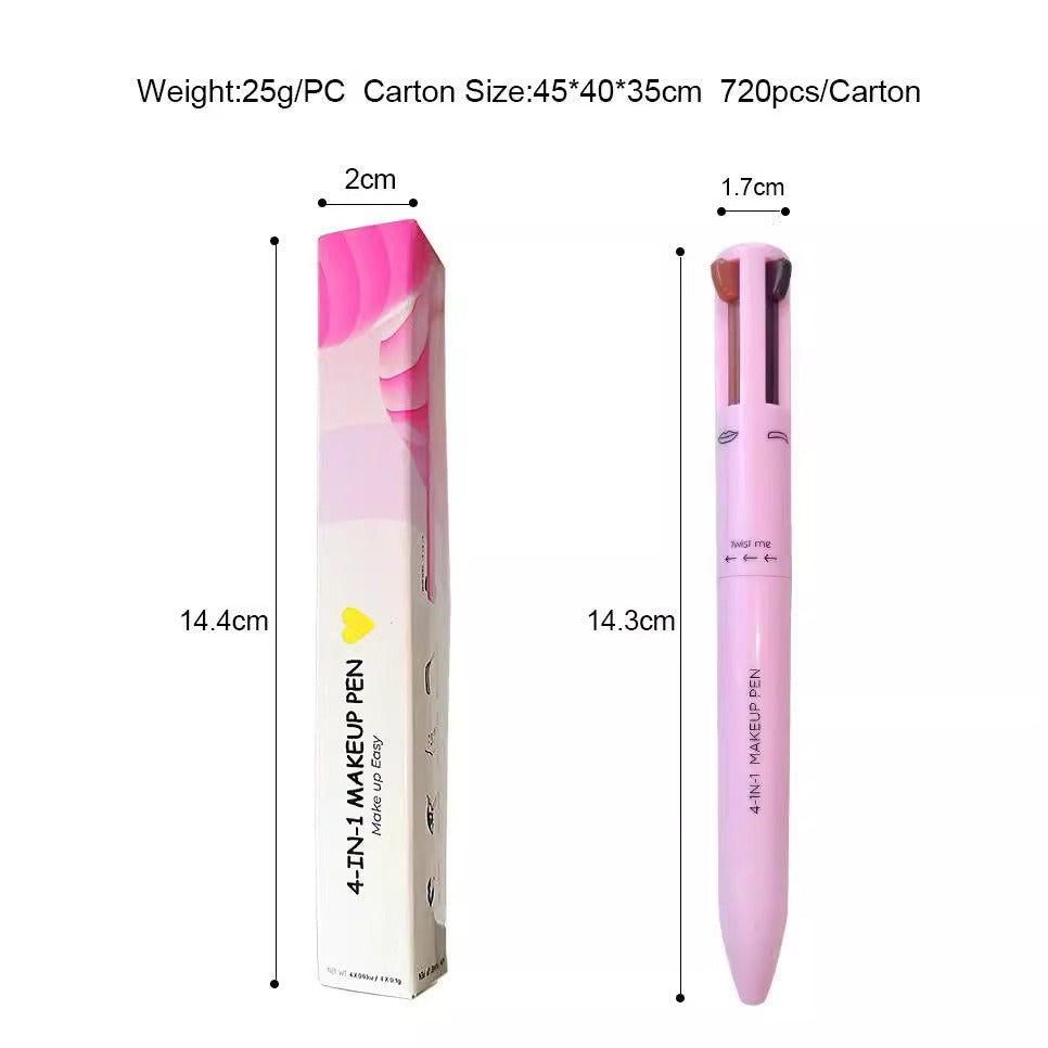 4-in-1 Waterproof Eyebrow Pencil & Eyeliner Highlighter Stick