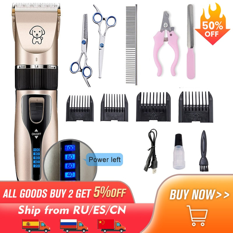 Rechargeable Low-Noise Pet Clipper
