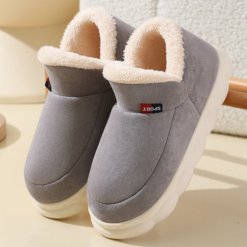 Men's and women's outerwear bags with warm thick soled slippers