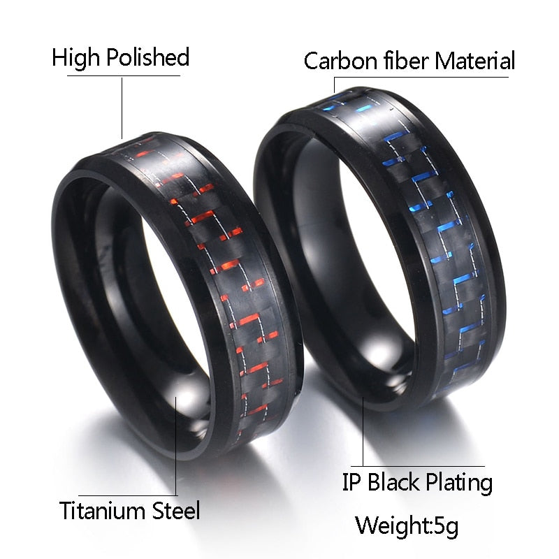 Carbon Fiber Titanium Steel Ring