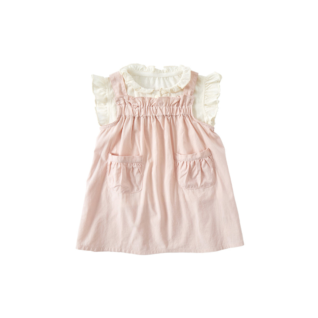 Pocket Overall Dress Set Summer Sleeveless Top and Skirt Two-Piece Outfit