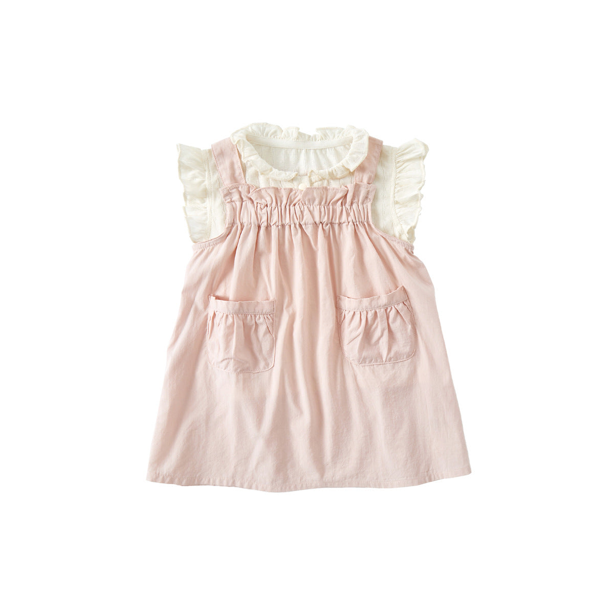 Pocket Overall Dress Set Summer Sleeveless Top and Skirt Two-Piece Outfit