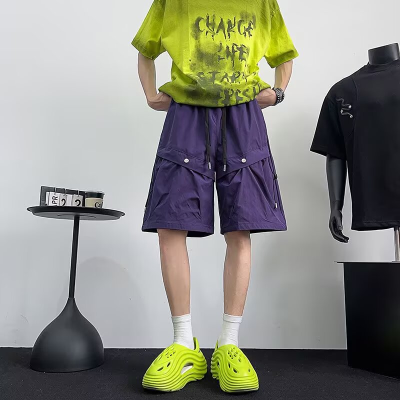 Purple Loose Beach Shorts