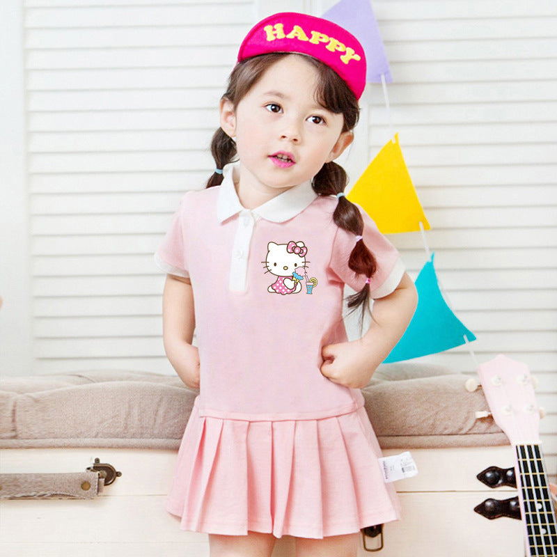 Cartoon children's dress for girls