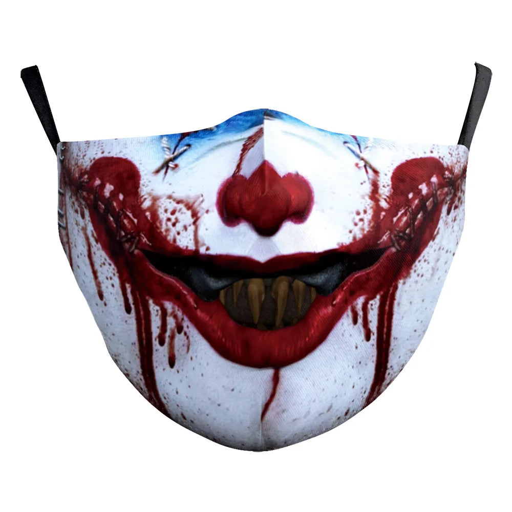Halloween Horrible Killers Pennywise Jason Voorhees Michael Myers Leatherface Cosplay Face Mask Adult Kids Dustproof Scary Masks