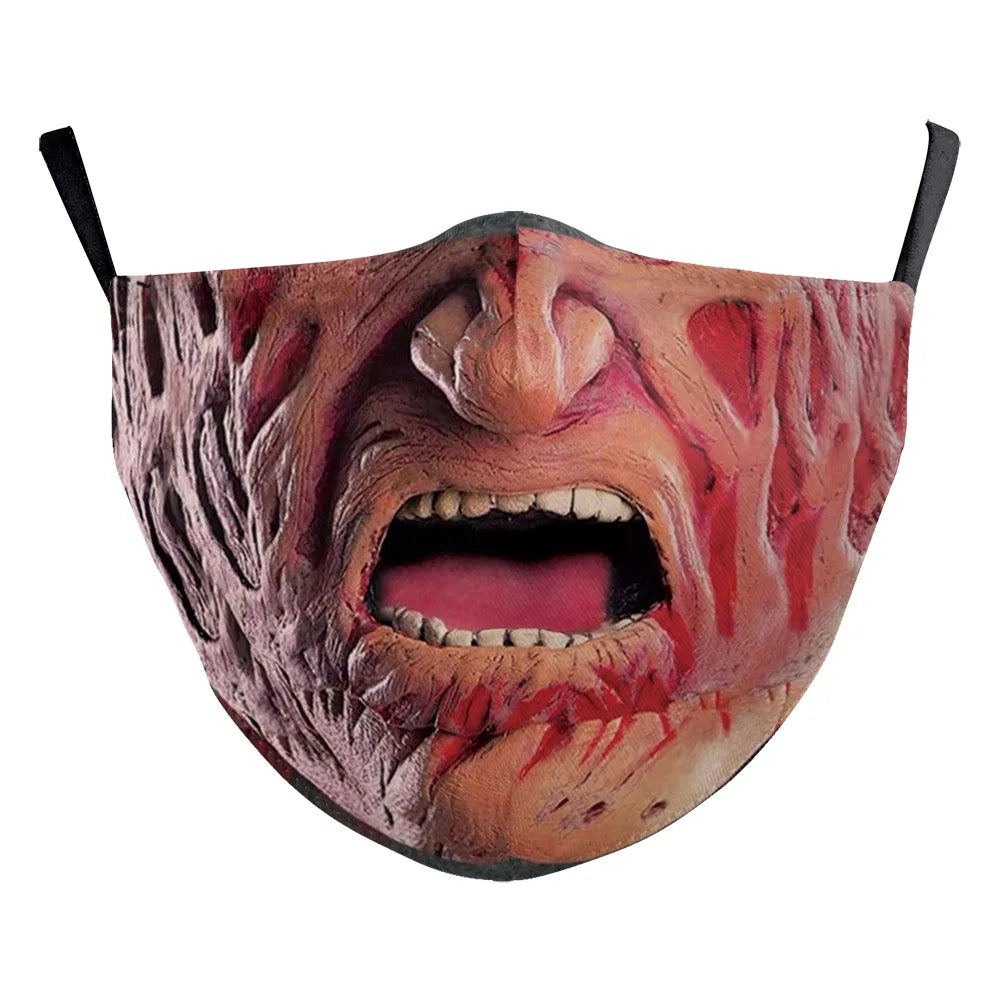 Halloween Horrible Killers Pennywise Jason Voorhees Michael Myers Leatherface Cosplay Face Mask Adult Kids Dustproof Scary Masks