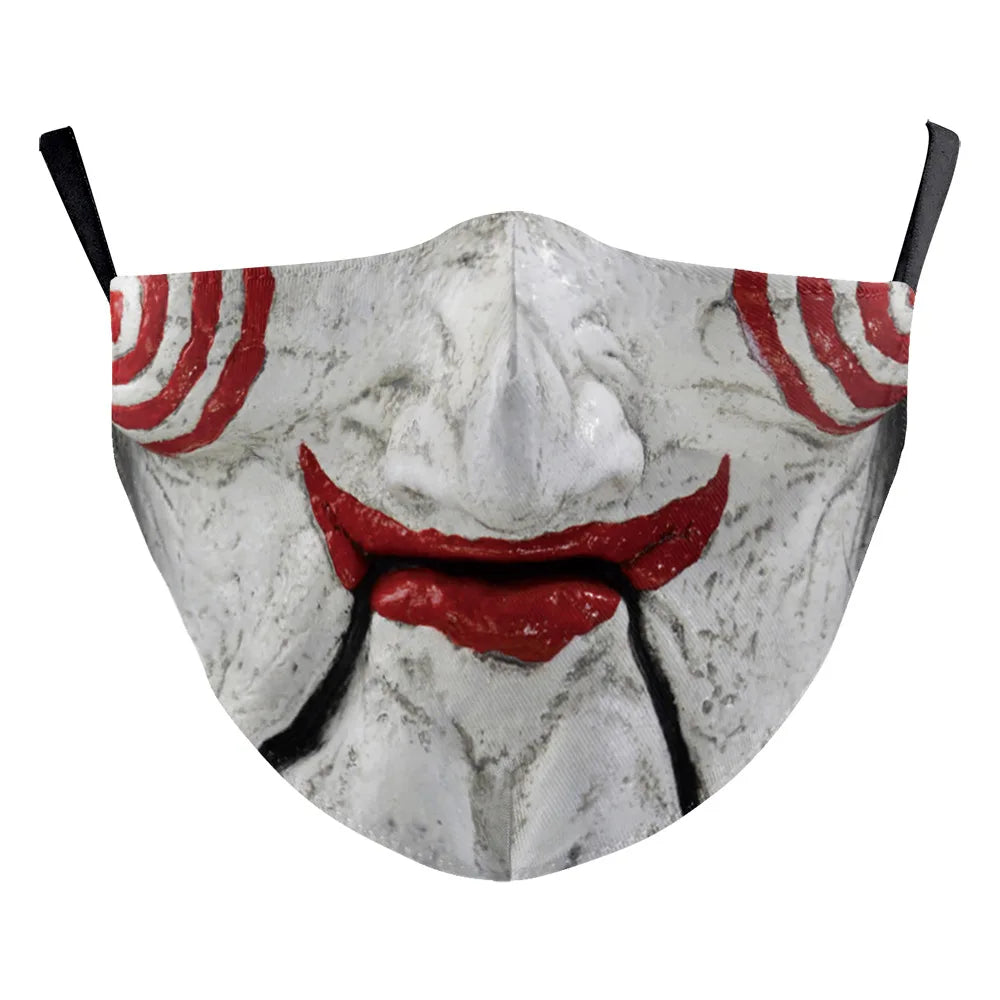 Halloween Horrible Killers Pennywise Jason Voorhees Michael Myers Leatherface Cosplay Face Mask Adult Kids Dustproof Scary Masks