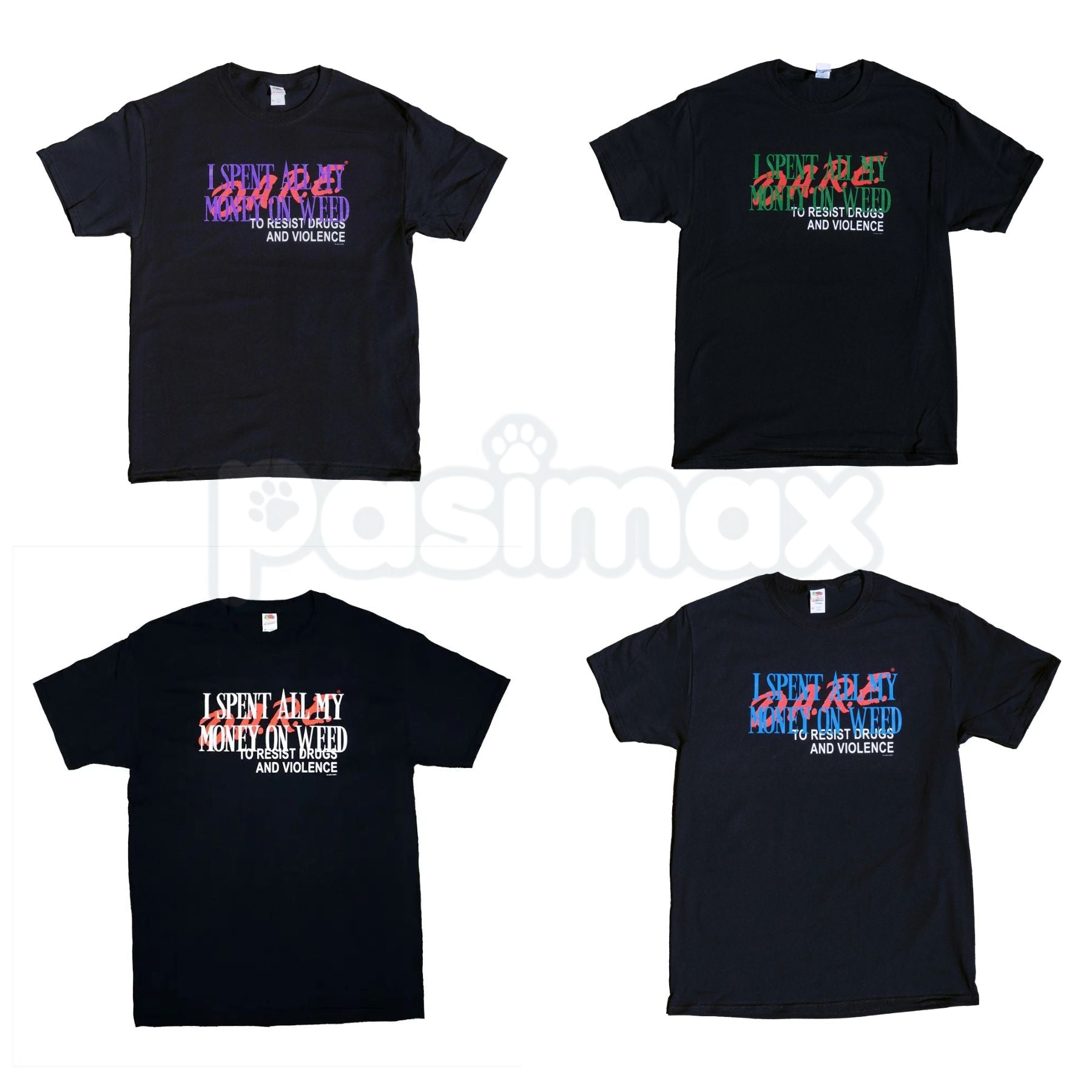 "I Spent All My Money On Weed" Funny T-Shirt – Retro Stoner Graphic Tee, Premium 100% Cotton Cannabis Humor Top, Soft Lived-In Heavyweight 420 Lifestyle Shirt, Made in USA