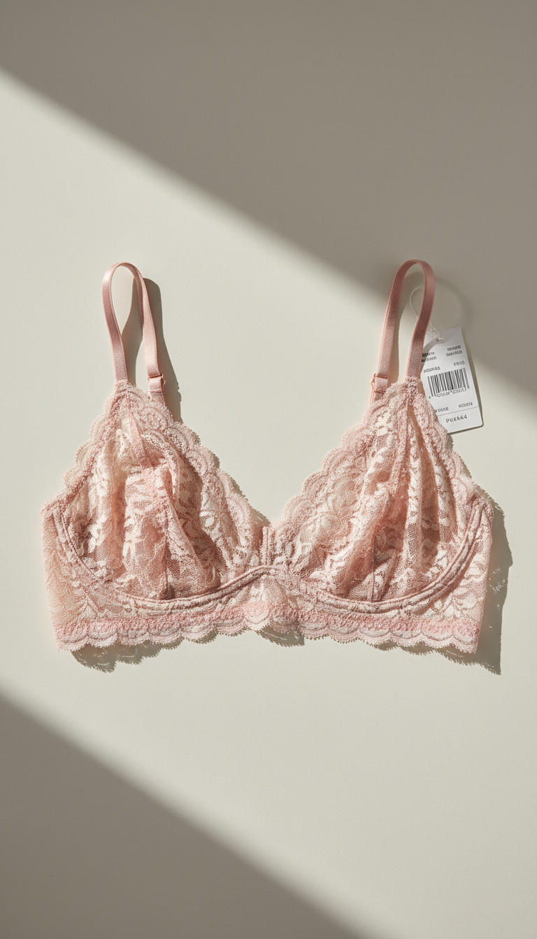 Lace-Trimmed Blush Bralette