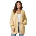 Soft Cream Yellow Knit Cardigan
